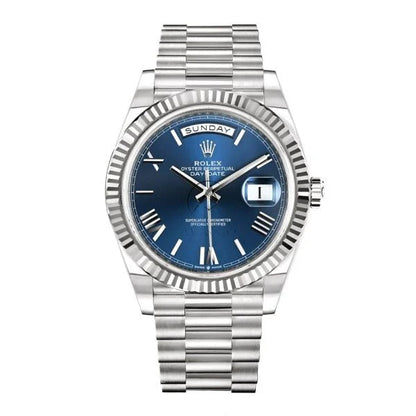 Executive Watch Stainless Steel Dark Blue 40