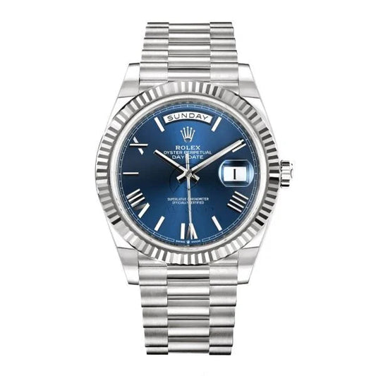 Executive Watch Stainless Steel Dark Blue 40