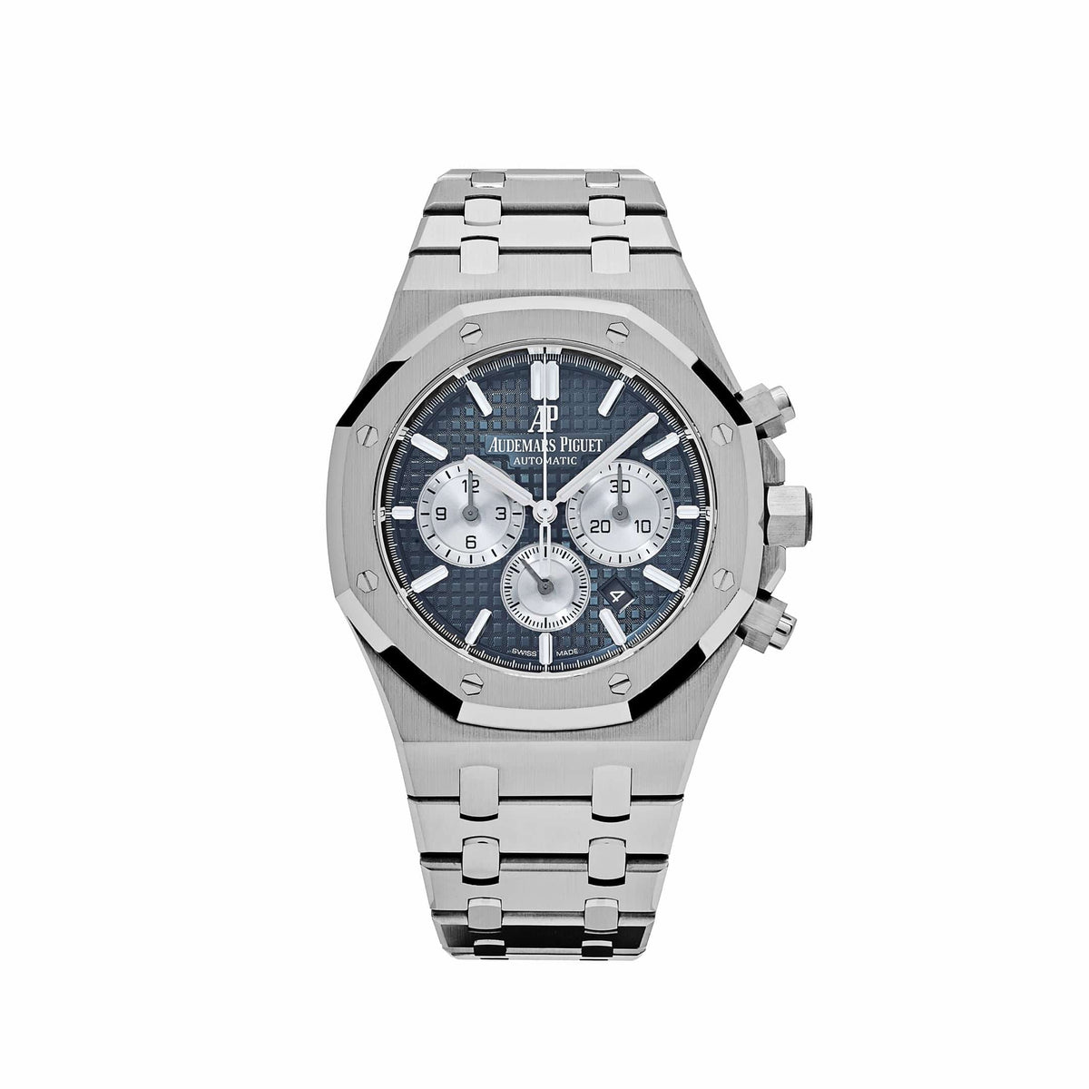 Stainless Steel 41mm Chronograph Blue Dial