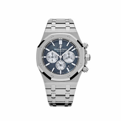 Stainless Steel 41mm Chronograph Blue Dial