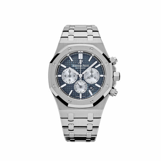 Stainless Steel 41mm Chronograph Blue Dial